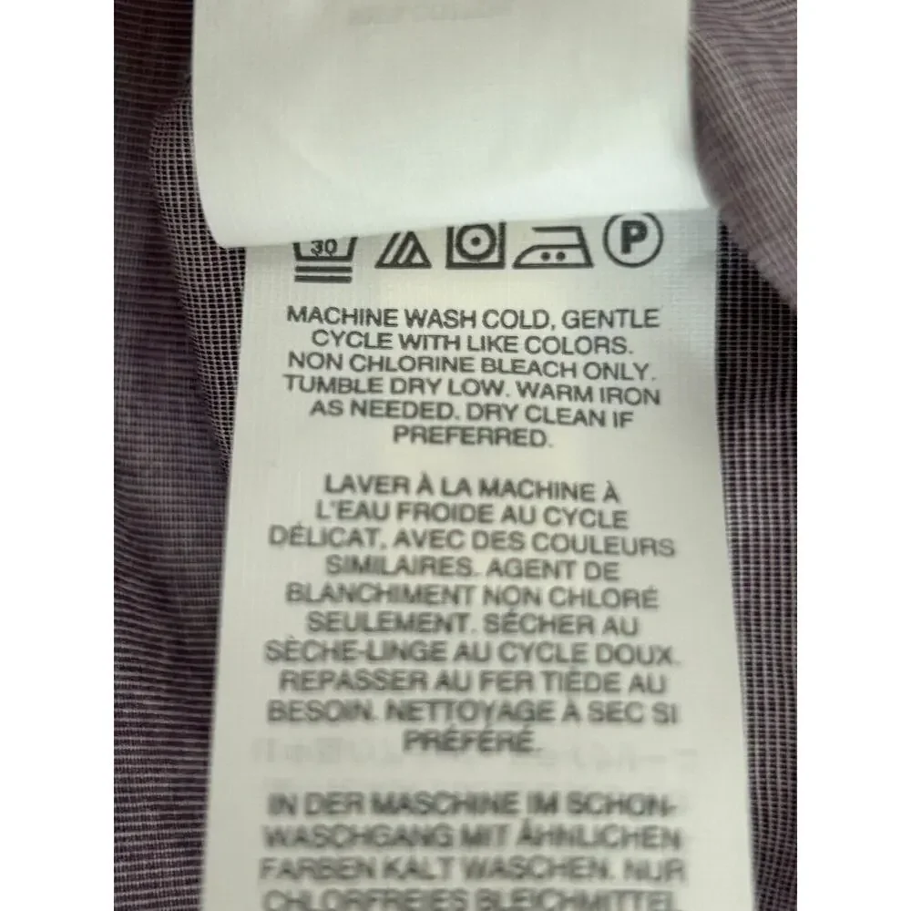 J Crew‎ Shirt Mens XL Slim 100% Cotton Shirting Purple Long Sleeve Button Down